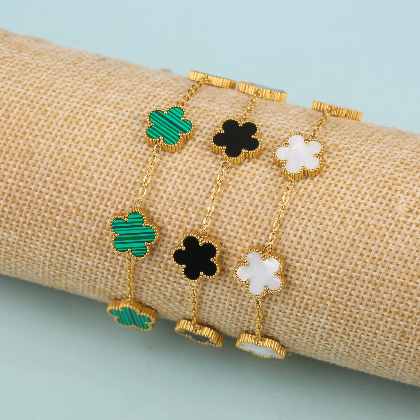 Gold Plated Plant Flower Bracelet