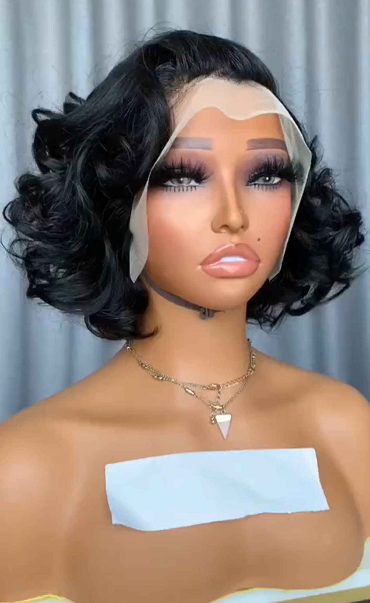 Bouncy Curly Frontal Wig XY-1056