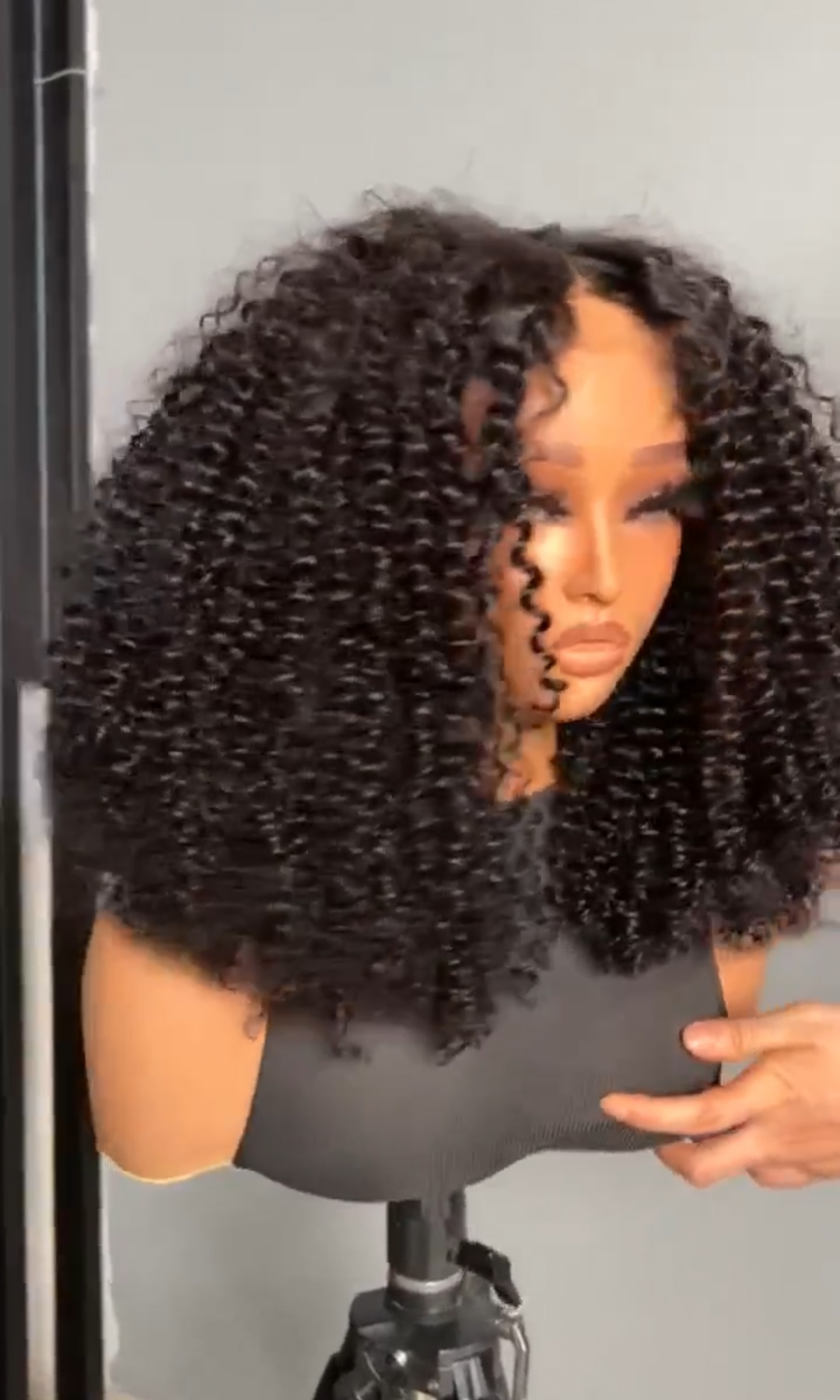 Natural kinky Curly 5*5 closure wig DS-057