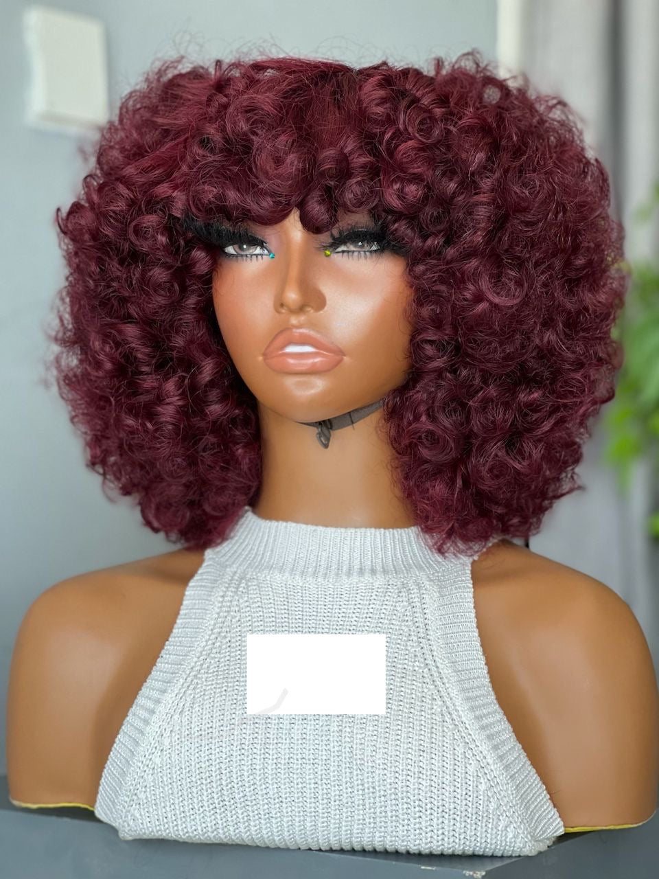 Rose Curly Fringe Wig