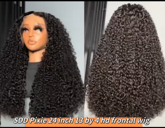 SDD Pixie Frontal Curly Wig HD-037