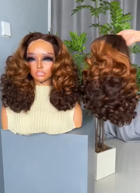 Human hair SDD bouncy curly HD-011