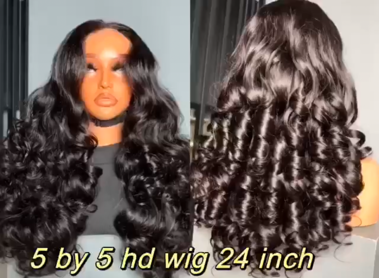 SDD Bouncy Wavy Closure Wig - Natural, Full, & Stylish!