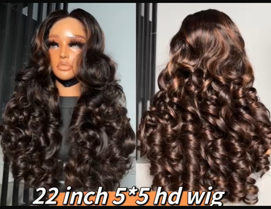 SDD Bouncy Wavy Closure Wig - Natural, Full, & Stylish!