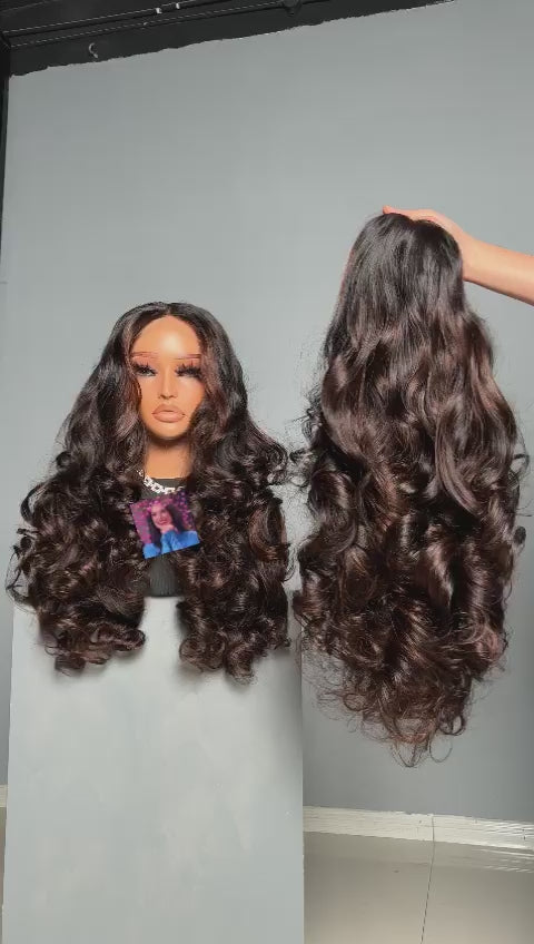 Bouncy Wavy Closure Wig