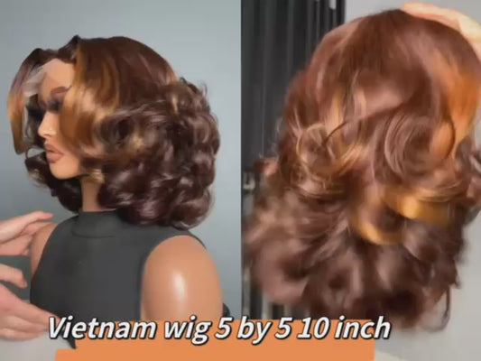 SDD Big Bouncy Wavy Vietnam Closure Wig