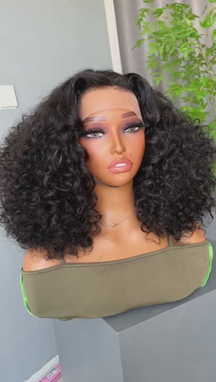 Curly wig - human hair