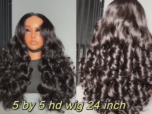 SEO-Optimized Headline: “SDD Bouncy Wavy Closure Wig - Natural, Full, & Stylish!”