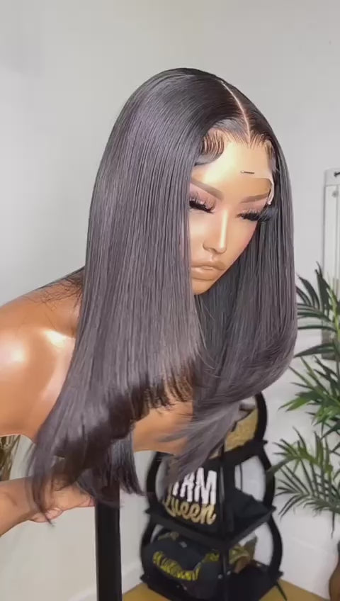 Bone straight Closure Wig