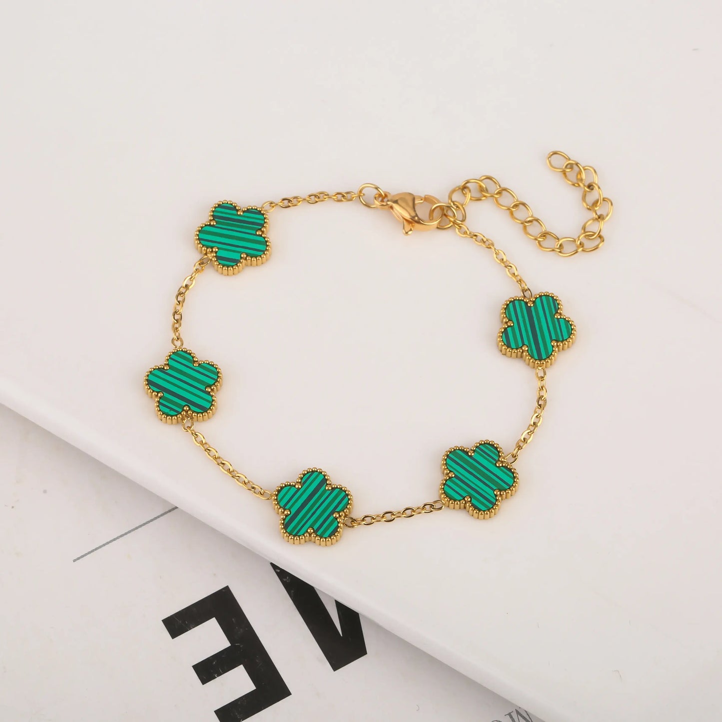 Gold Plated Plant Flower Bracelet